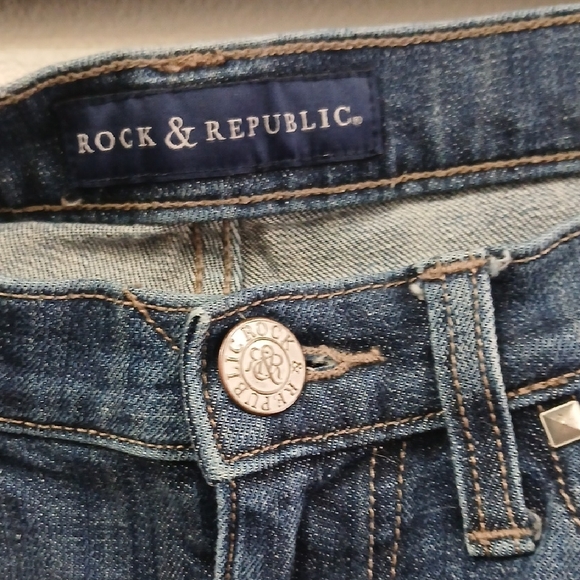 Rock & Republic Dark Blue Skinny Jeans - Picture 4 of 8